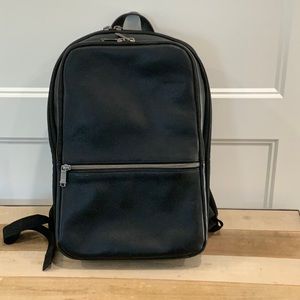 Black Leather Samsonite Backpack